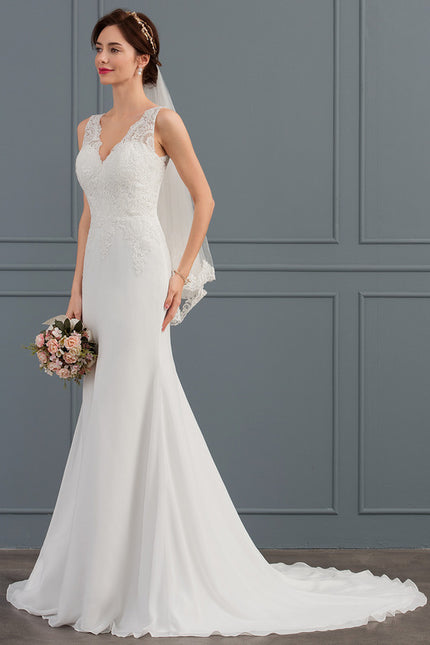 Robe Nuptiale Élégante À Dentelle Raffinée - gallery 1