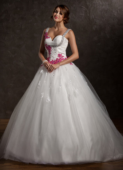 Robe Nuptiale Éclatante En Tulle