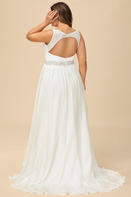 Robe Nuptiale Col V Élégante - gallery 7