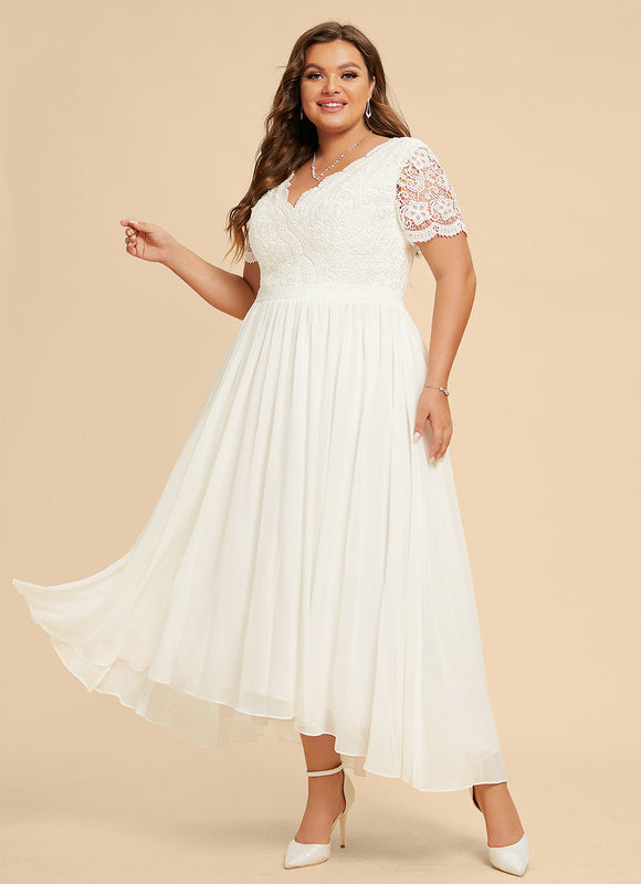 Robe Nuptiale Fluide À Dentelle - gallery 5