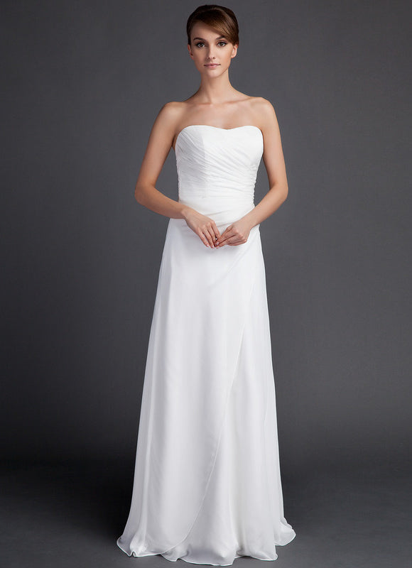 Robe Nuptiale Fluide Sans Bretelles - gallery 1