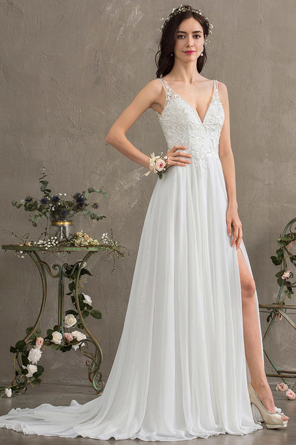 Robe Nuptiale Délicate À Dos Nu - gallery 3