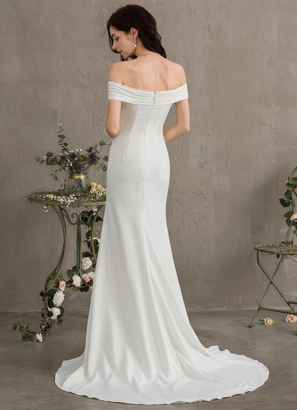 Robe Nuptiale Épurée À Fente - gallery 4