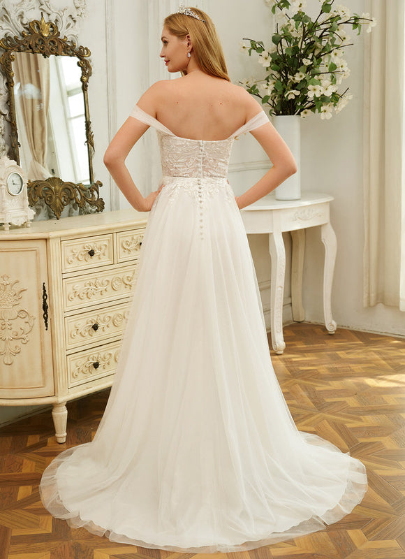 Robe Nuptiale Romantique À Traîne - gallery 5