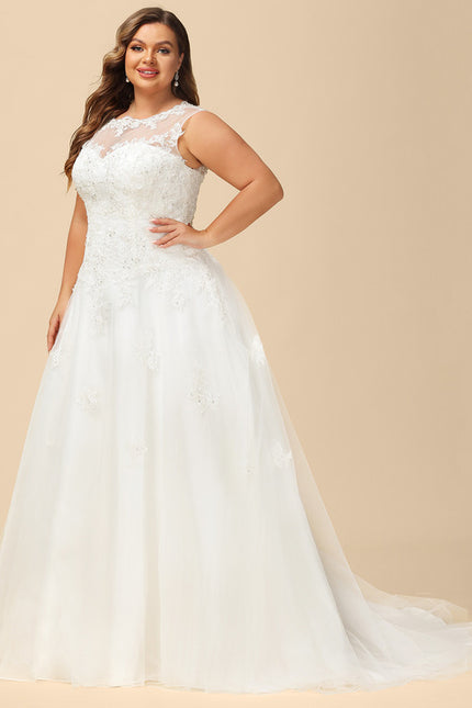 Robe Nuptiale Romantique À Manches Courtes - gallery 8
