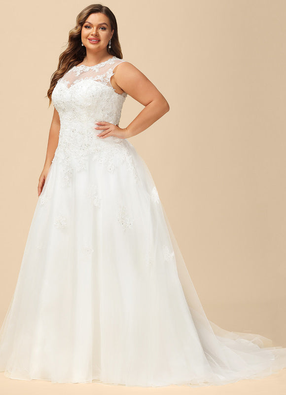 Robe Nuptiale Romantique À Manches Courtes - gallery 8