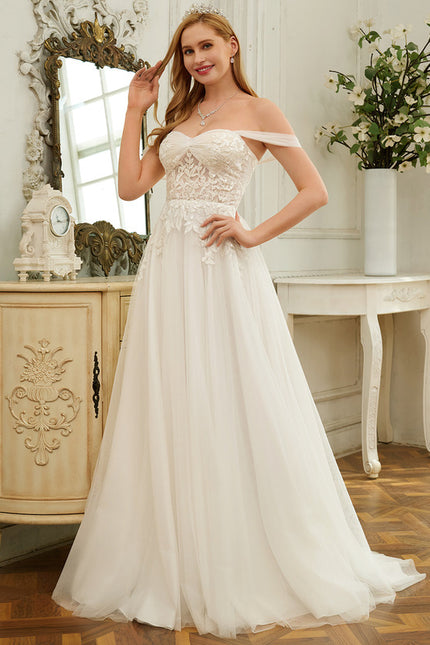 Robe Nuptiale Romantique À Traîne