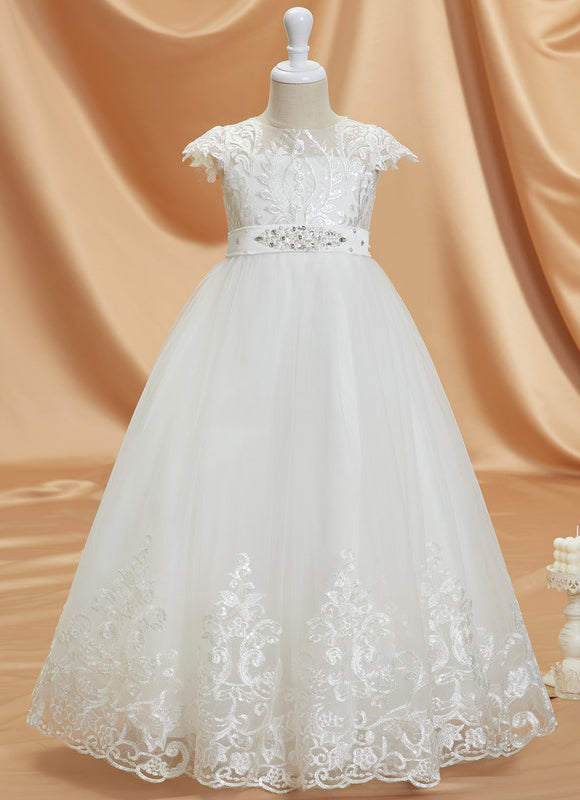 Robe Enfant Mariage Tulle Brodé