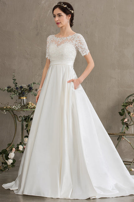 Robe Nuptiale Élégante À Poches - gallery 4