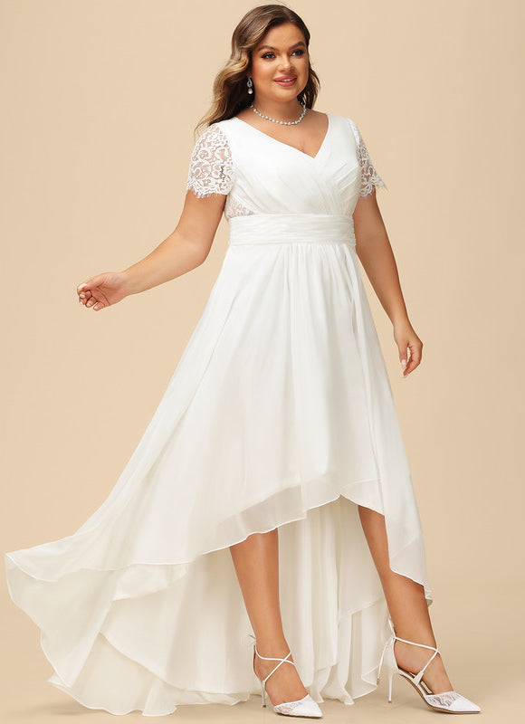 Robe Nuptiale Fluide À Dentelle - gallery 7