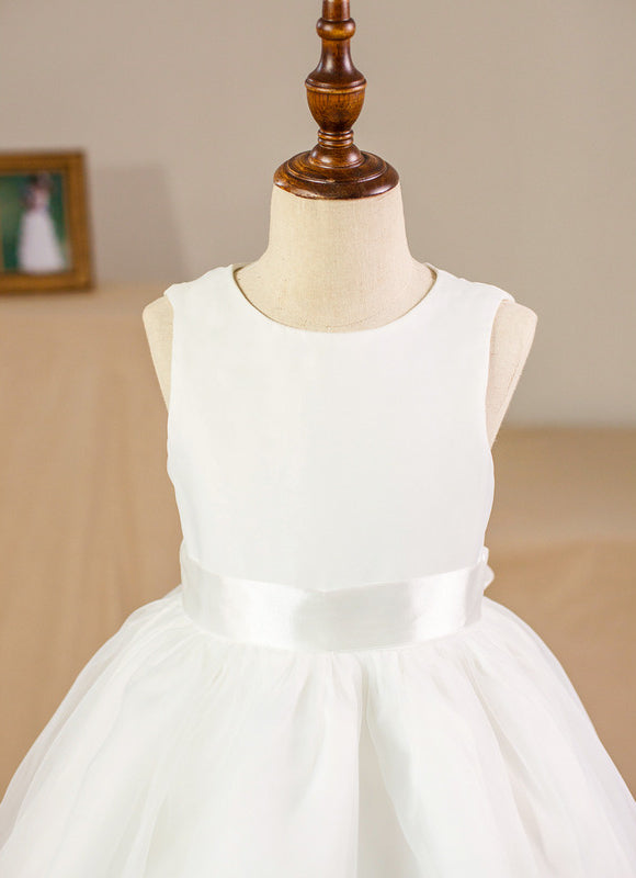 Robe Enfant Mariage Élégante En Satin - gallery 3