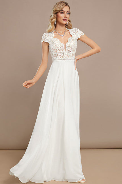 Robe Nuptiale Col V Délicate - gallery 1