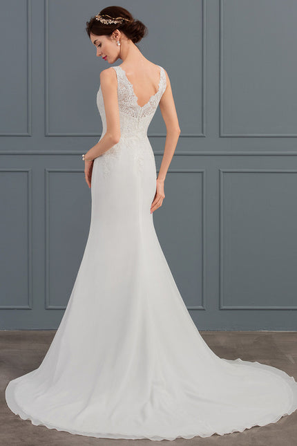 Robe Nuptiale Élégante À Dentelle Raffinée - gallery 3