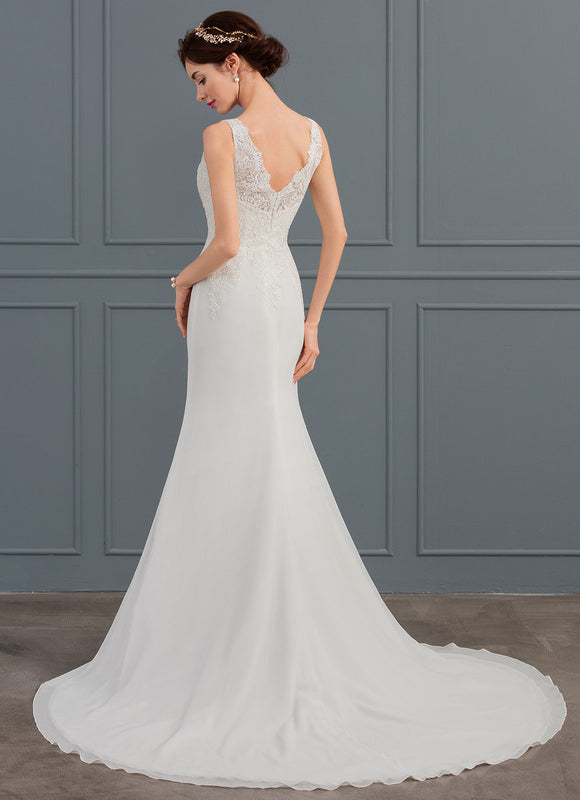 Robe Nuptiale Élégante À Dentelle Raffinée - gallery 3