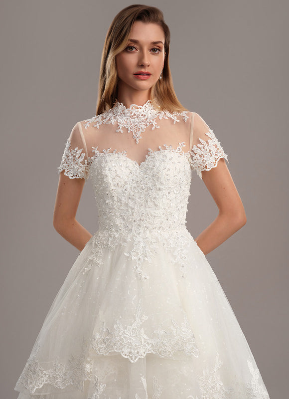 Robe Nuptiale À Volants Délicats - gallery 3