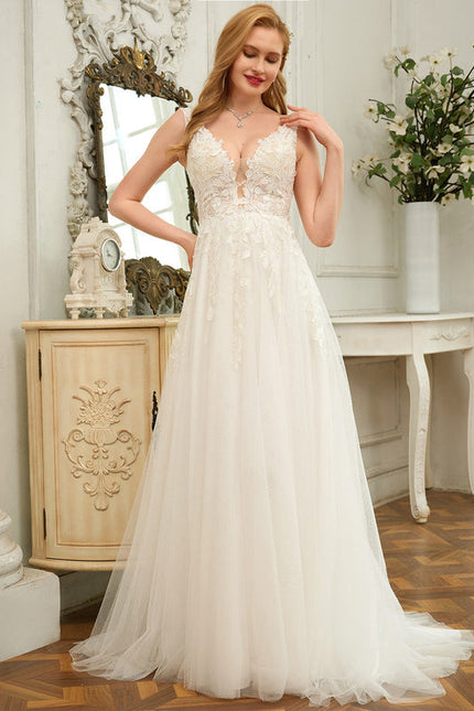 Robe Nuptiale Romantique À Fleurs - gallery 3