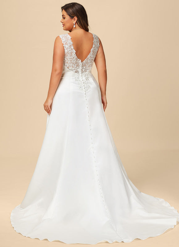Robe Nuptiale Satinée Élégante Unique - gallery 6