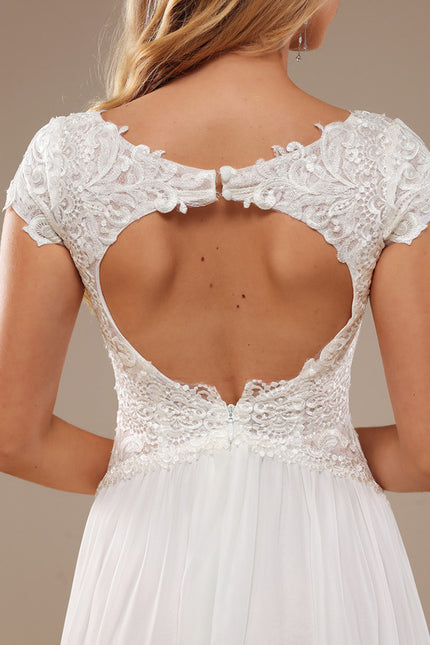 Robe De Mariée Fluide À Fente - gallery 1