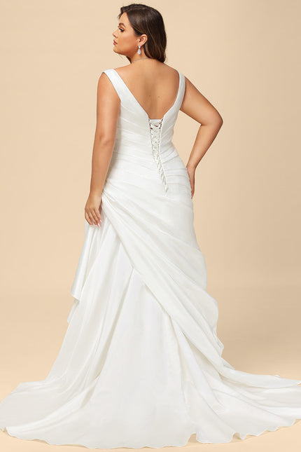 Robe Nuptiale Satinée À Drapés Élégants - gallery 9