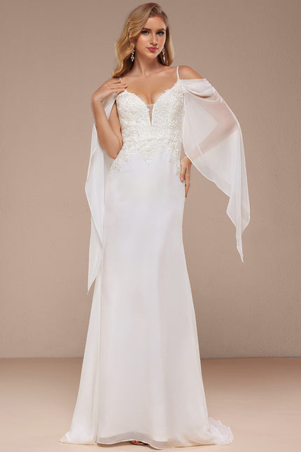 Robe De Mariée Élégante À Traîne - gallery 1