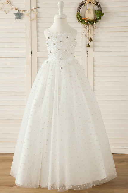 Robe De Cérémonie Enfant Perlée Élégante