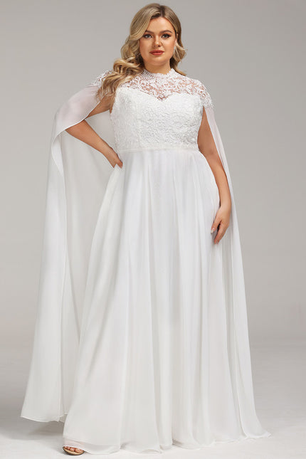 Robe Nuptiale Élégante Avec Cape - gallery 9
