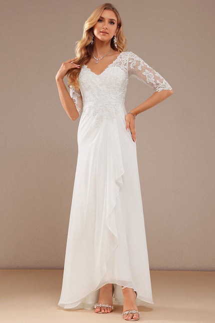 Robe Nuptiale Fluide À Dentelle Raffinée - gallery 2