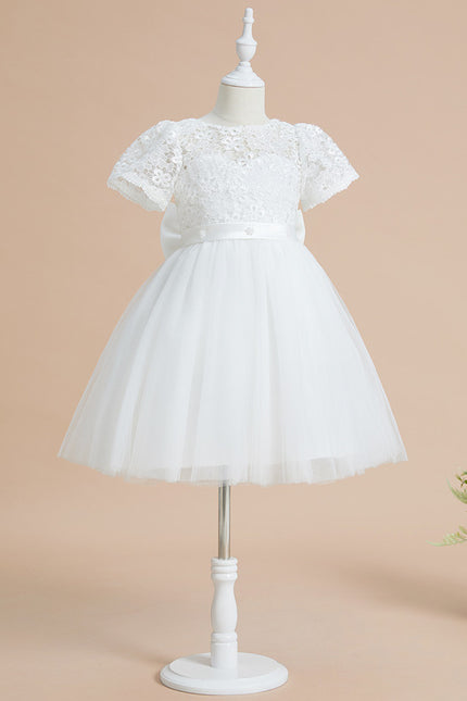 Robe Enfant Élégante À Nœud Large - gallery 3