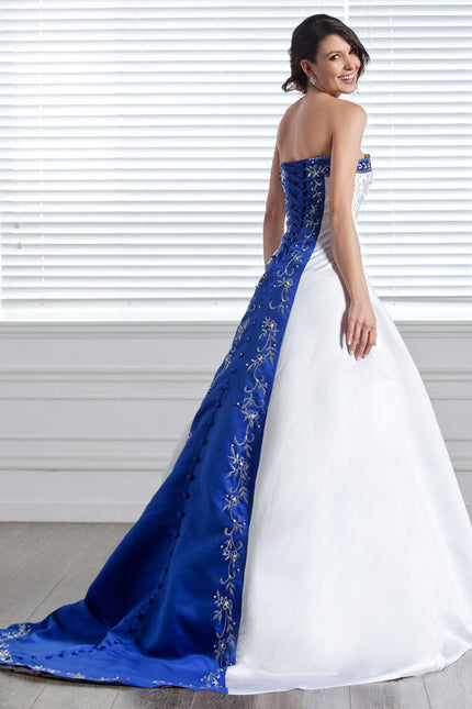 Robe De Mariee Bleu Et Blanche - gallery 1