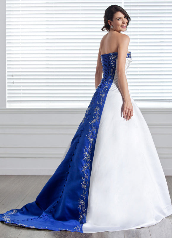 Robe De Mariee Bleu Et Blanche - gallery 1