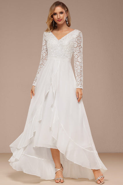 Robe Nuptiale Fluide À Volants Raffinés