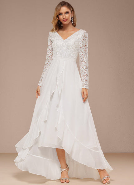 Robe Nuptiale Fluide À Volants Raffinés