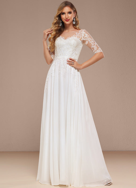 Robe De Mariée Avec Manches Courtes - gallery 2
