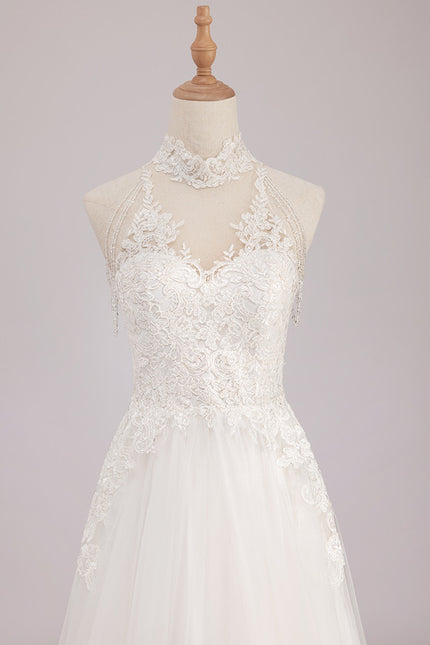 Robe Nuptiale Col Montant Romantique - gallery 5