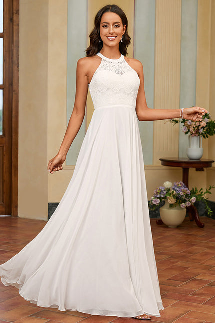Robe Nuptiale Col Halter Fluide