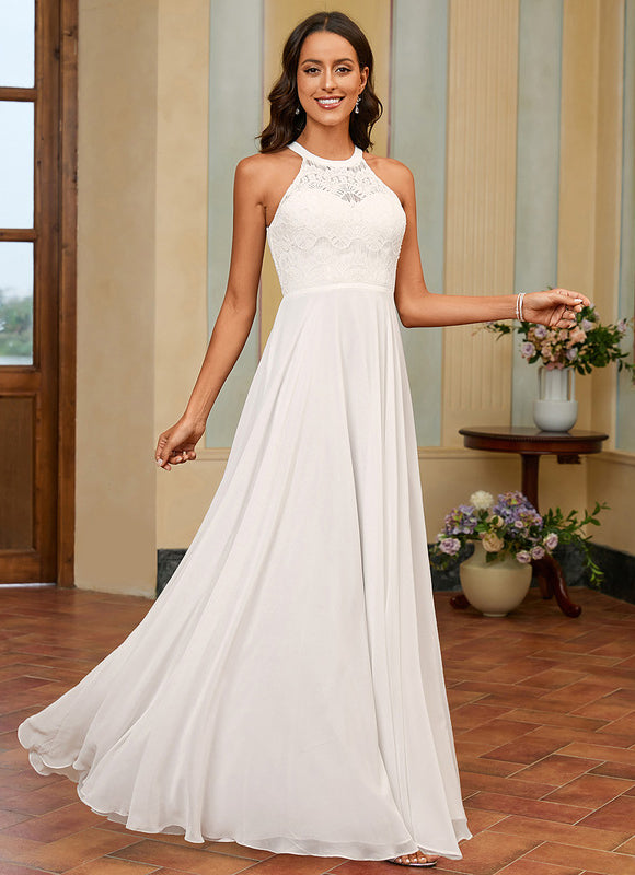 Robe Nuptiale Col Halter Fluide