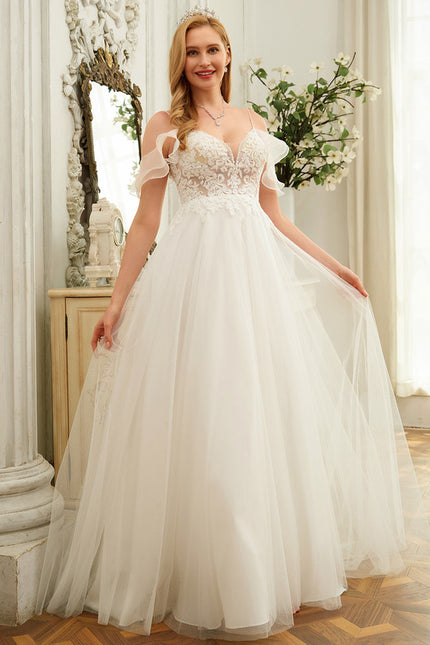 Robe Nuptiale Délicate À Manches Flottantes - gallery 3