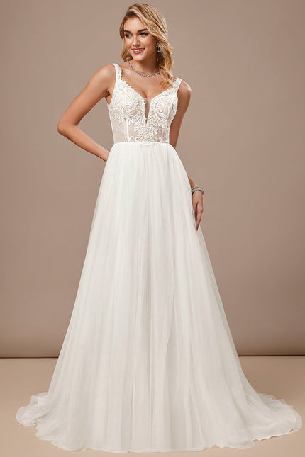 Robe Nuptiale Élégante En Tulle - gallery 1