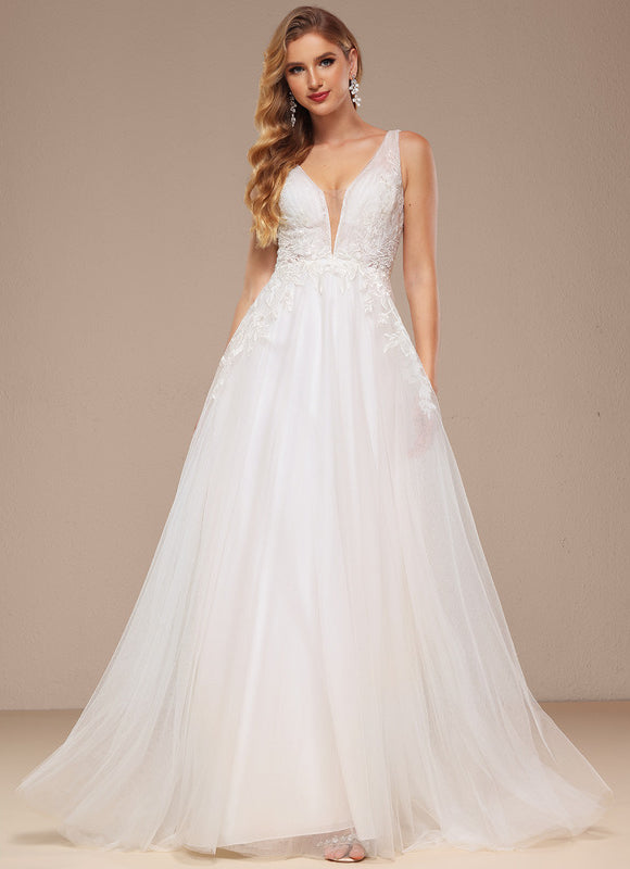 Robe Nuptiale Vaporeuse À Paillettes