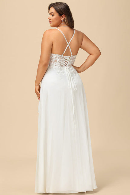 Robe Nuptiale Fluide À Bretelles - gallery 8