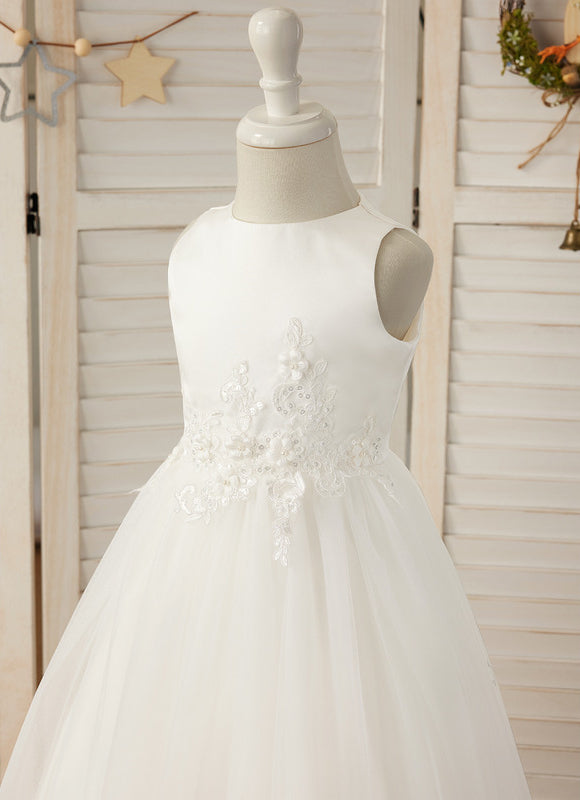 Robe Enfant Élégante En Tulle - gallery 2