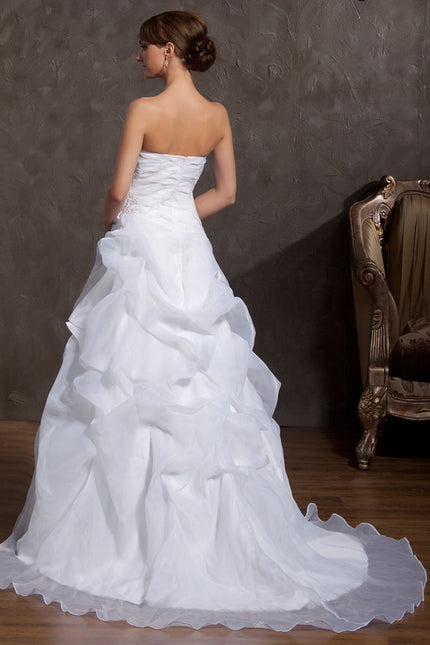 Robe Nuptiale Romantique En Organza - gallery 1
