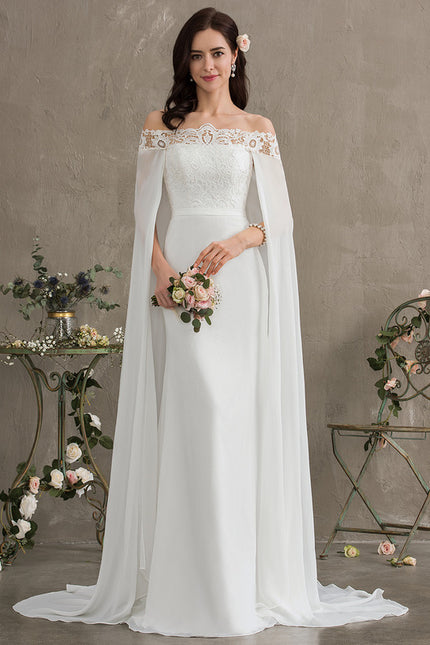 Robe Nuptiale Élégante Avec Cape. - gallery 1