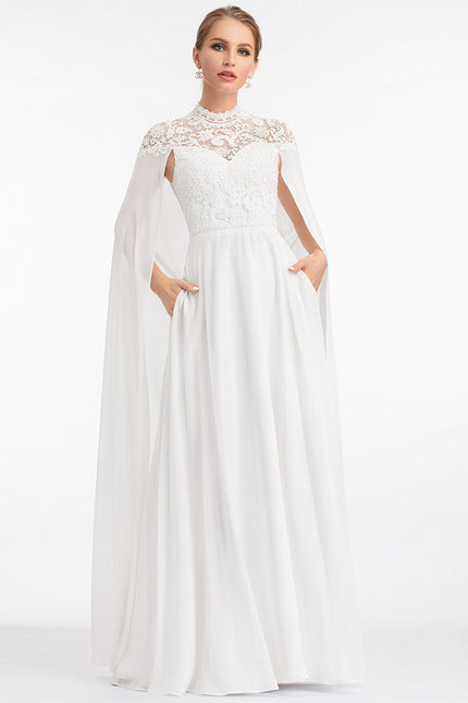 Robe Nuptiale Élégante Avec Cape - gallery 2