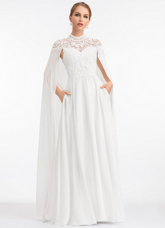 Robe Nuptiale Élégante Avec Cape - gallery 2