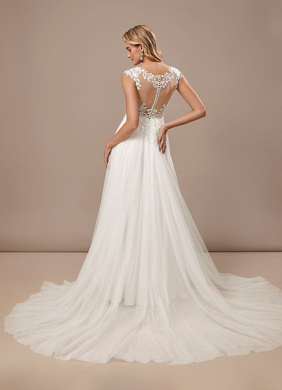 Robe De Mariee Fluide Dentelle - gallery 6