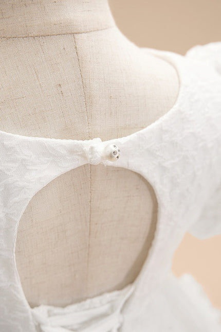 Robe Enfant Satinée À Fleurs Délicates - gallery 7