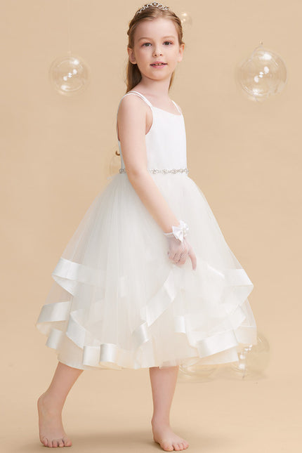 Robe Enfant Satinée Avec Tulle. - gallery 2
