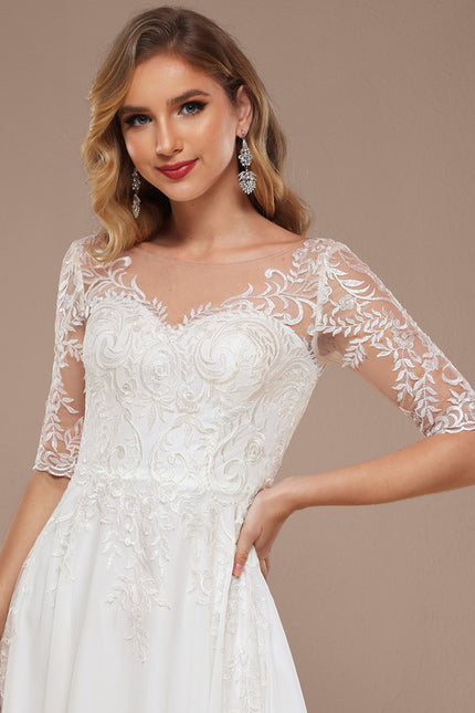 Robe De Mariée Avec Manches Courtes - gallery 4