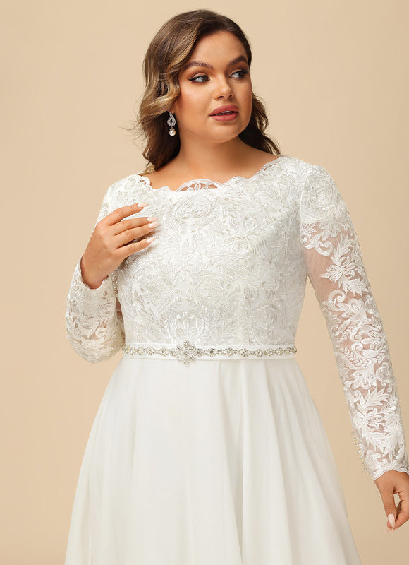 Robe Nuptiale Romantique À Manches Longues - gallery 9
